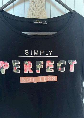 Bershka Bershka Siyah Baskılı Kısa Kollu Kadın Tişört