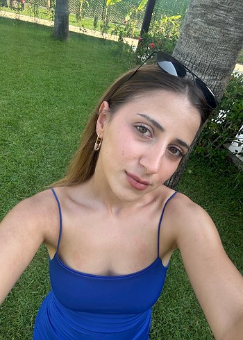 s Beden Mavi Mini Elbise