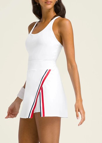 Beyaz taytlı  Mini Spor Elbise - Görsel 2