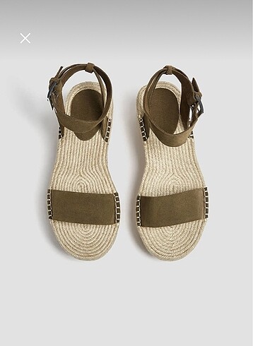 39 Beden haki Renk Pull and Bear espadril sandalet