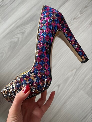 Nine west payetli ayakkabı