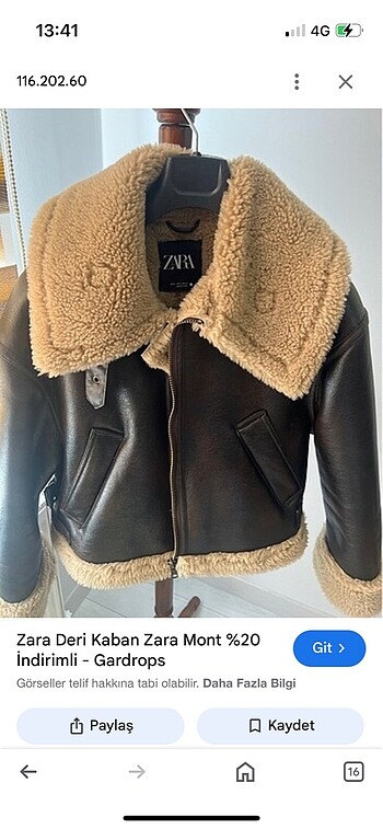 Zara deri kahverengi mont - Görsel 7