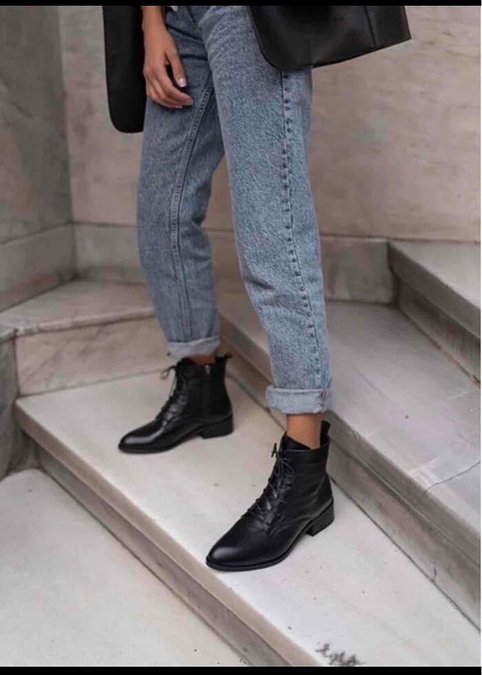 Pelinin Ayakkabıları siyah bot - Görsel 3