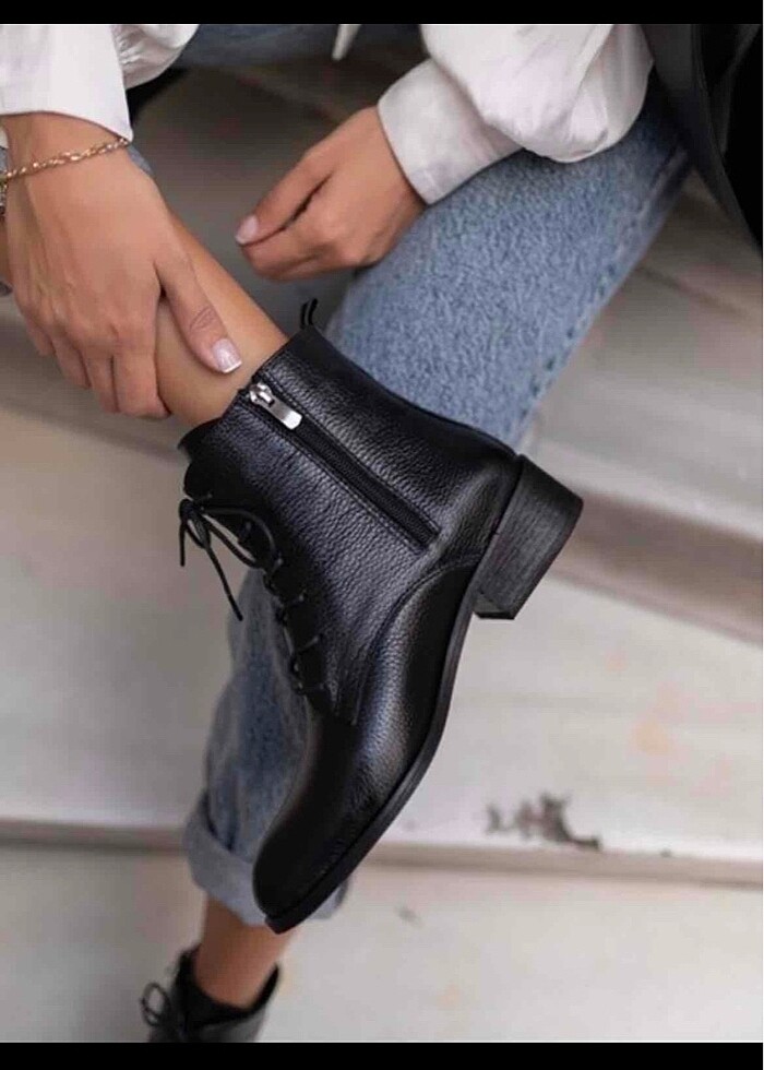 Pelinin Ayakkabıları siyah bot - Görsel 4