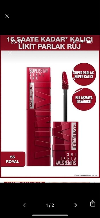 Maybelline superstay vinyl ink royal