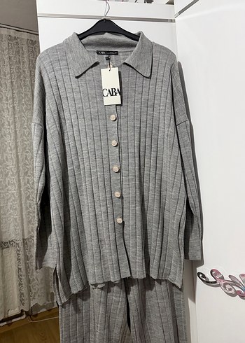 Gri Uzun Kollu triko takım - Görsel 2