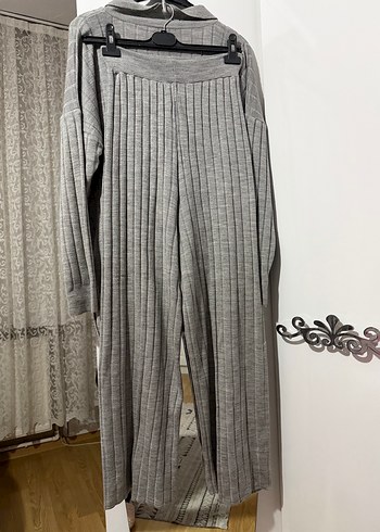 Gri Uzun Kollu triko takım - Görsel 4