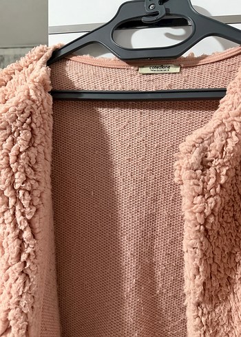 Pembe Peluş Kadın Günlük Ceket - Görsel 6