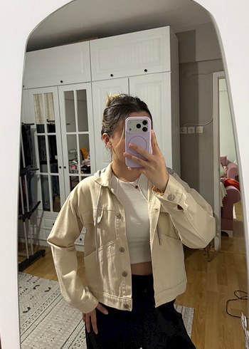 Bej Kadın Midi Ceket - Görsel 2