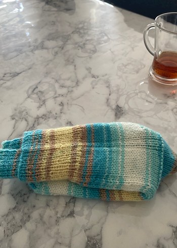 Renkli Bohem Yünlü Boğazlı Triko - Görsel 2