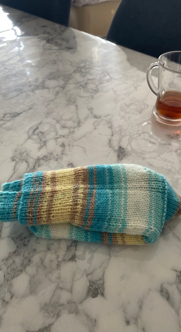 Renkli Bohem Yünlü Boğazlı Triko - Görsel 2