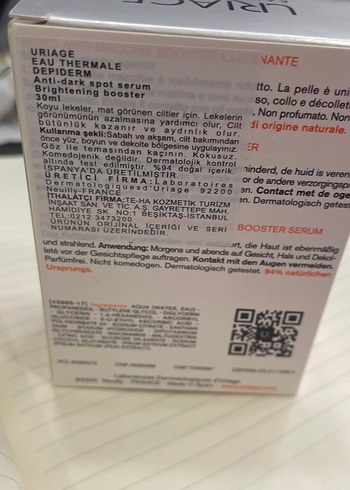 Uriage Dépiderm Leke Karşıtı Aydınlatıcı Serum 30ml - Görsel 2