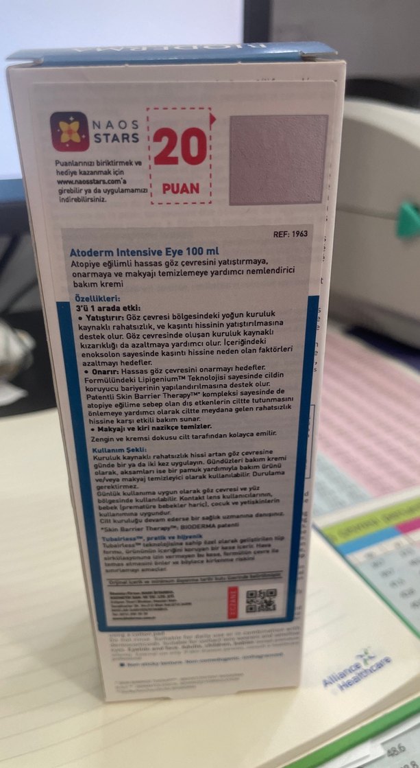 Atoderm Intensive Eye 3'ü 1 Arada Göz Kremi 100 ml - Görsel 2