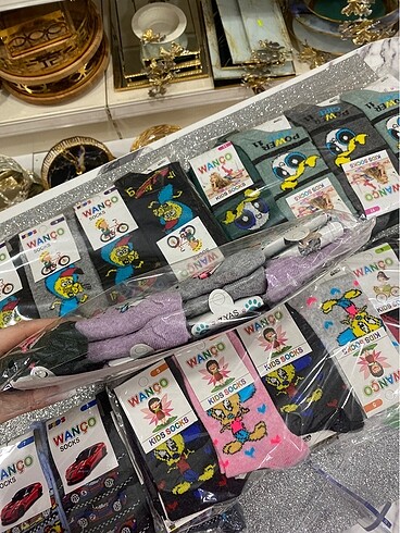 29 Beden çeşitli Renk 12 çift çocuk çorabı paketi