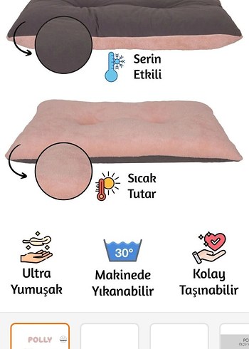 Bej Pastel kedi yatağı POLLY - Görsel 2