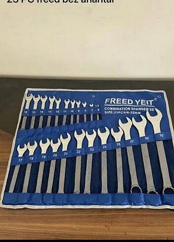 23 parça kombine anahtar takımı 7x32 crom venadum çelik üretim 