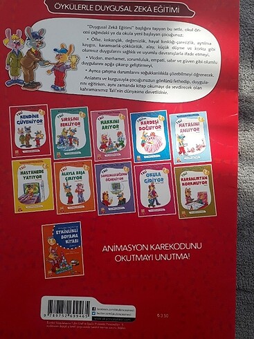  Öykülerler duygusal zeka.eğitim 2 SET toplam 20 kitap