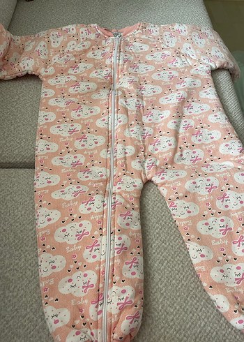 Diğer Kız Çocuk Fermuarlı Pembe Polar Tulum