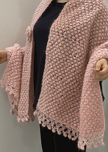 Kız Çocuk Bohem Örgü Panço - Görsel 2