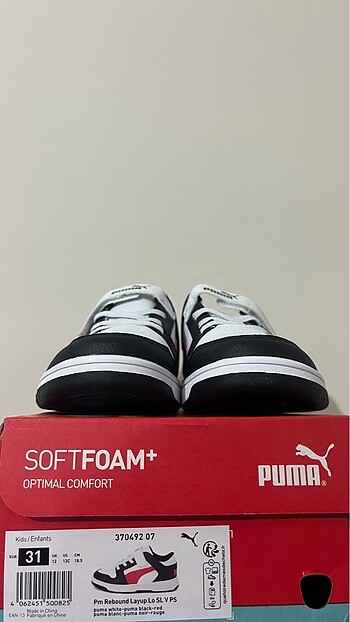 31 Beden beyaz Renk Puma Unisex Çocuk Spor Ayakkabısı