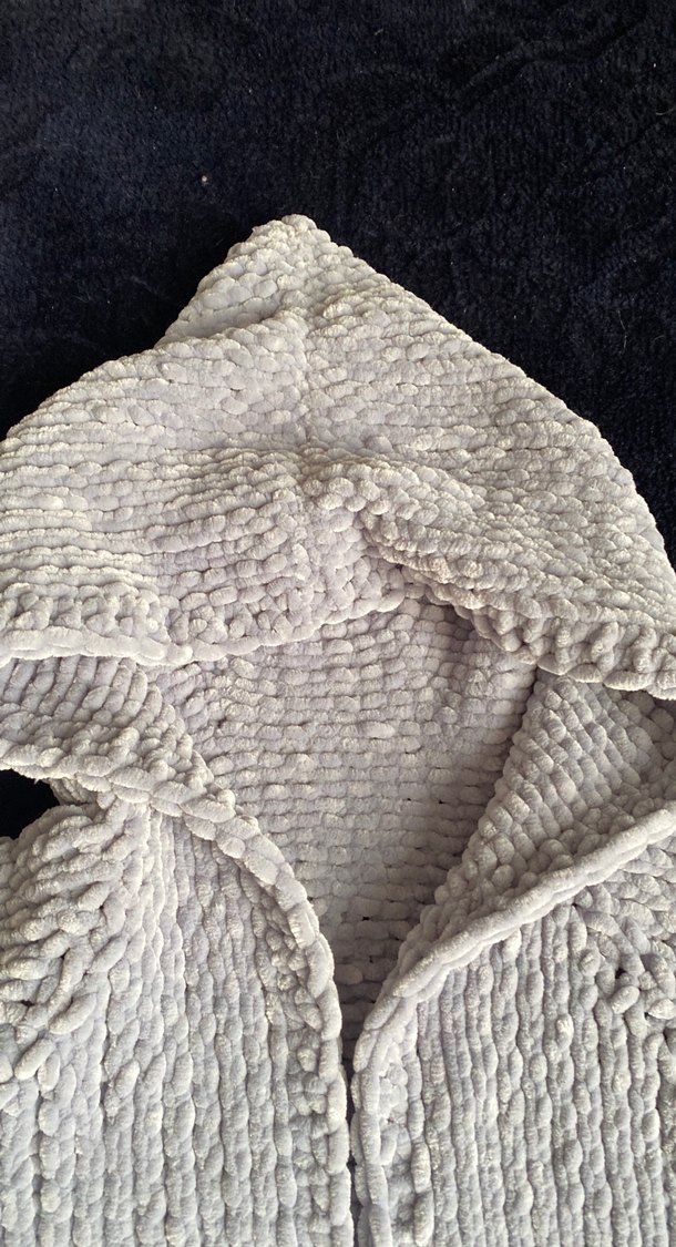 Örgü Kapüşonlu Gri Çocuk hırka - Görsel 2