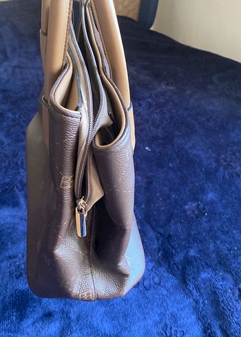 Kahverengi Baskılı Deri Kadın Çanta - Görsel 2