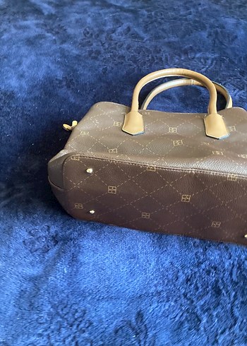 Kahverengi Baskılı Deri Kadın Çanta - Görsel 5