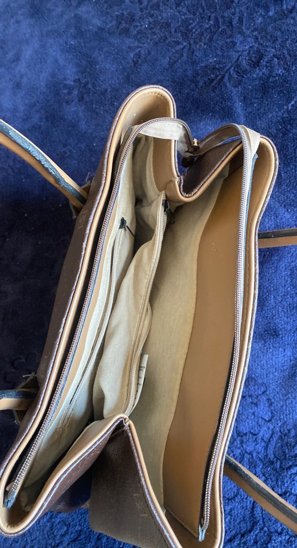 Kahverengi Baskılı Deri Kadın Çanta - Görsel 4