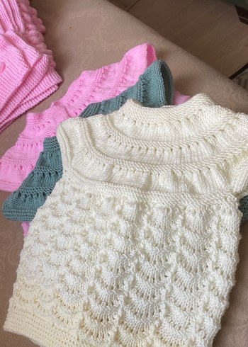 Kız Çocuk Bohem Stilde Kolsuz Örgü yelek - Görsel 3