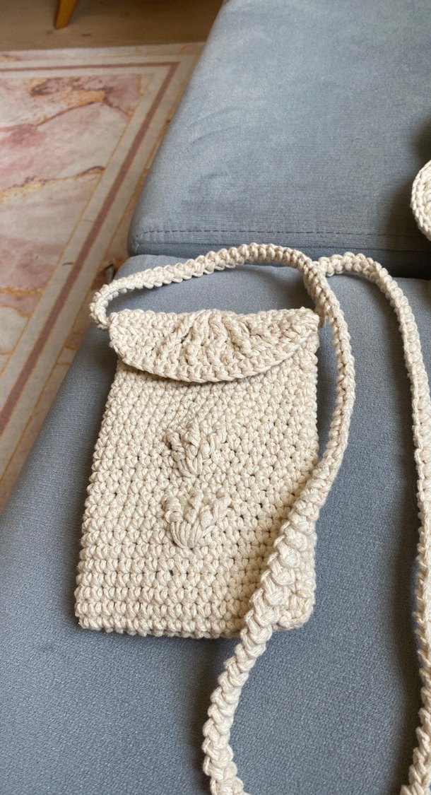 Kadın Örgü Bohem Çapraz Çanta telefon çantası - Görsel 2