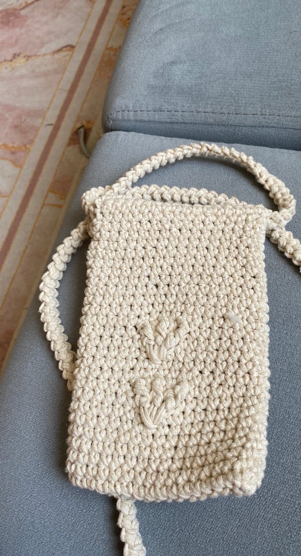 Kadın Örgü Bohem Çapraz Çanta telefon çantası - Görsel 3