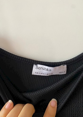Siyah Askılı Mini Tulum Bershka - Görsel 2