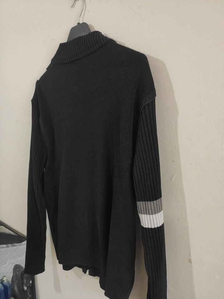 Gri Fermuarlı Erkek Spor Triko - Görsel 5