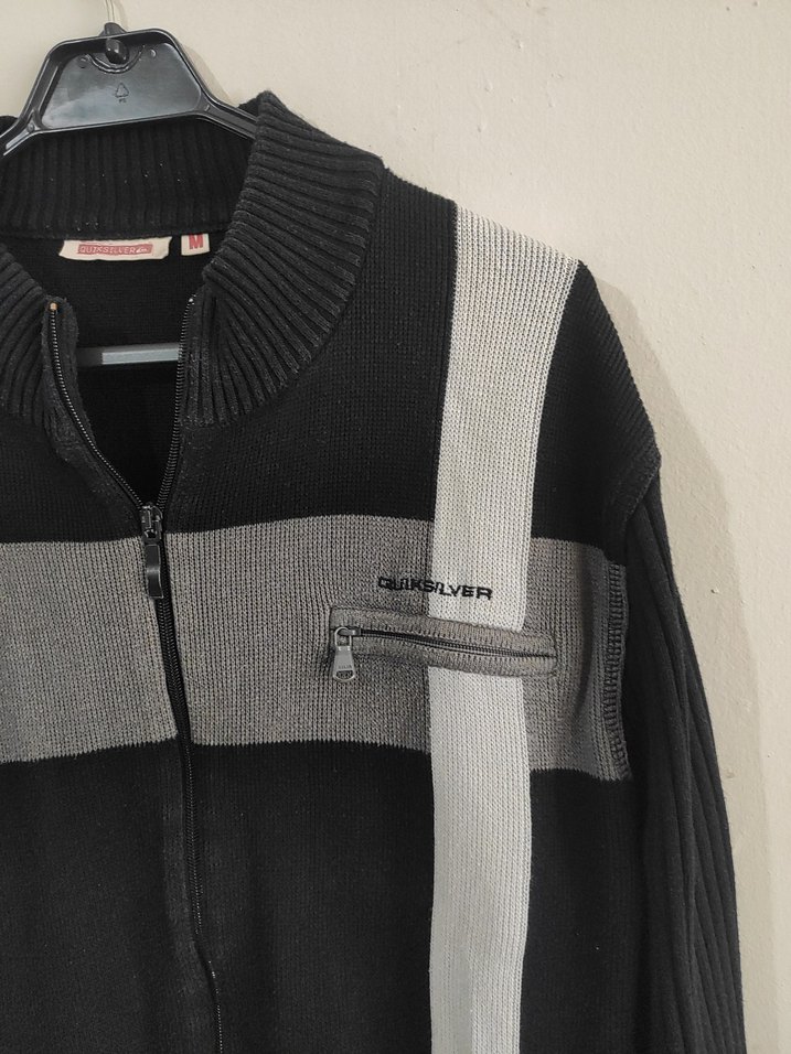 Gri Fermuarlı Erkek Spor Triko - Görsel 2