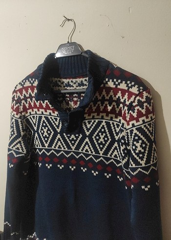 Erkek Bohem Örgü Kazak - Görsel 2