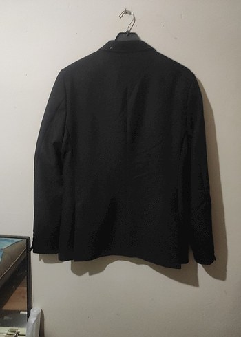 Düğmeli Siyah Erkek Ofis Takım Elbise Ceketi - Görsel 4