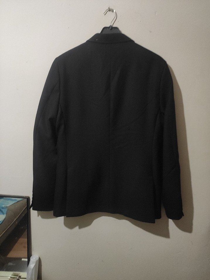 Düğmeli Siyah Erkek Ofis Takım Elbise Ceketi - Görsel 4