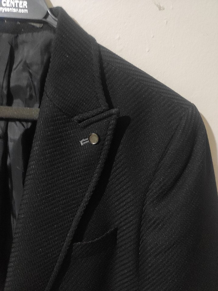 Düğmeli Siyah Erkek Ofis Takım Elbise Ceketi - Görsel 2