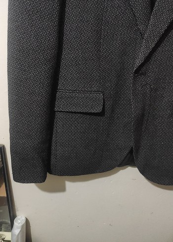 Gri Erkek Düğmeli Ceket, Notch Yaka, Normal Boy - Görsel 3