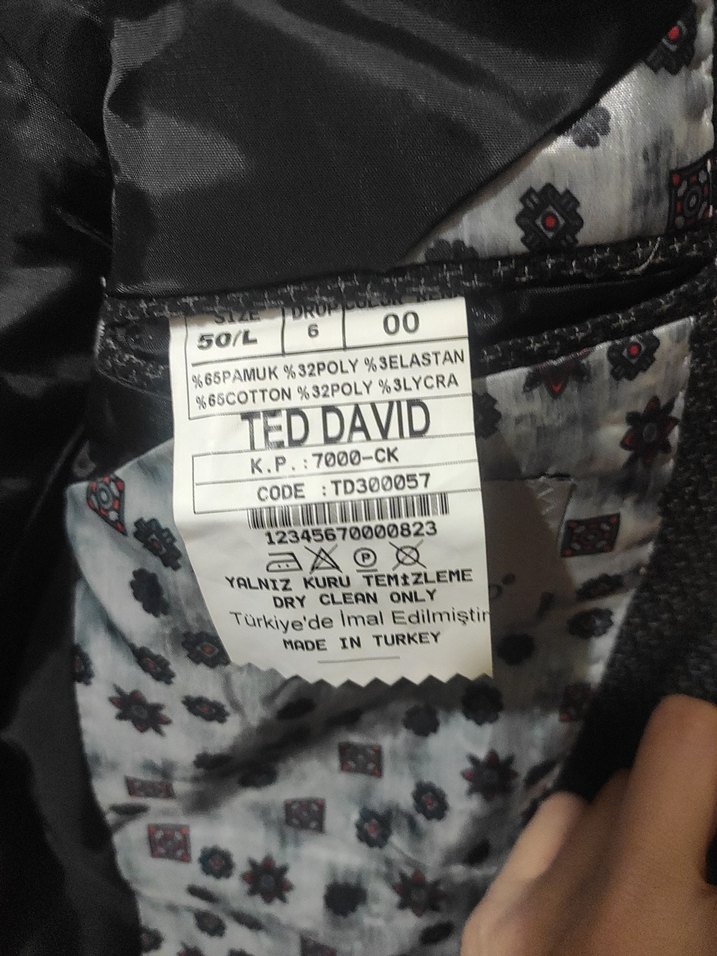 Gri Erkek Düğmeli Ceket, Notch Yaka, Normal Boy - Görsel 5