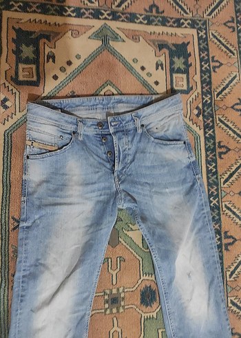 Açık Mavi Bağcıklı Bağlamalı Erkek Kot Pantolon - Görsel 2