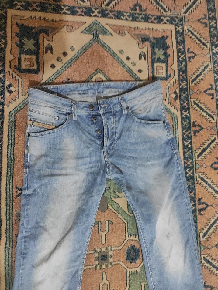 Açık Mavi Bağcıklı Bağlamalı Erkek Kot Pantolon - Görsel 2