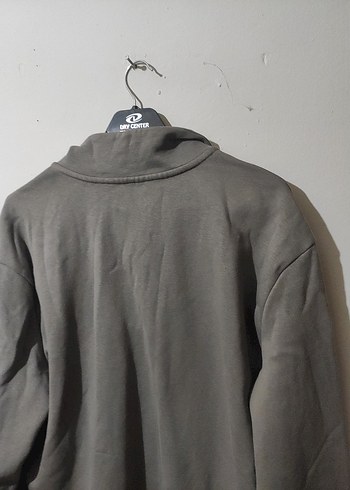 Gri Yarım Fermuarlı Erkek Sweatshirt - Görsel 4