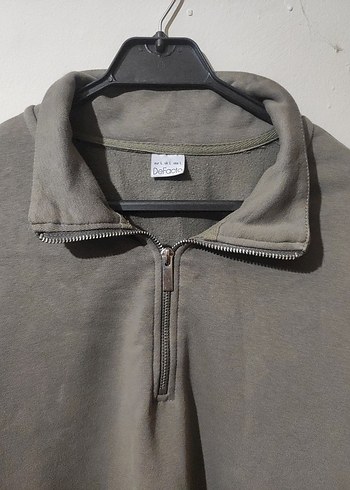 Gri Yarım Fermuarlı Erkek Sweatshirt - Görsel 5