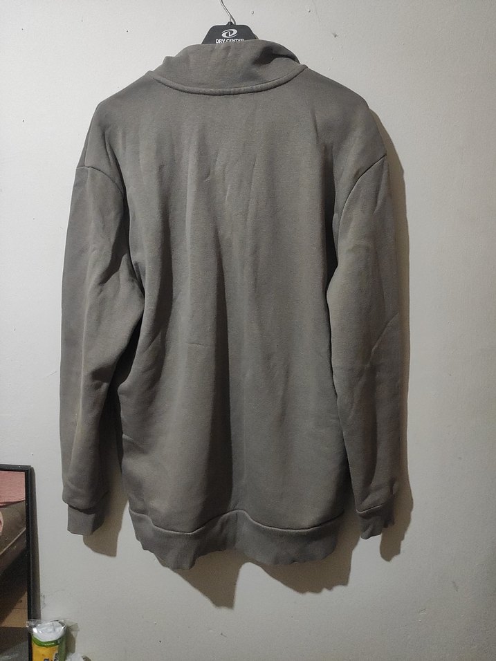 Gri Yarım Fermuarlı Erkek Sweatshirt - Görsel 3