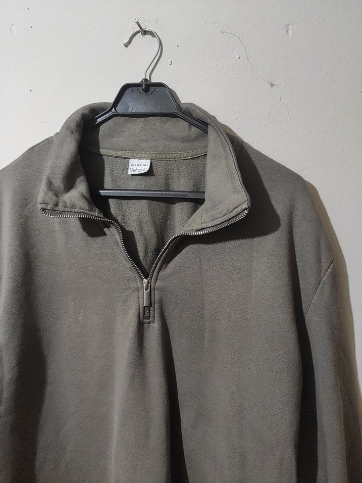 Gri Yarım Fermuarlı Erkek Sweatshirt - Görsel 2