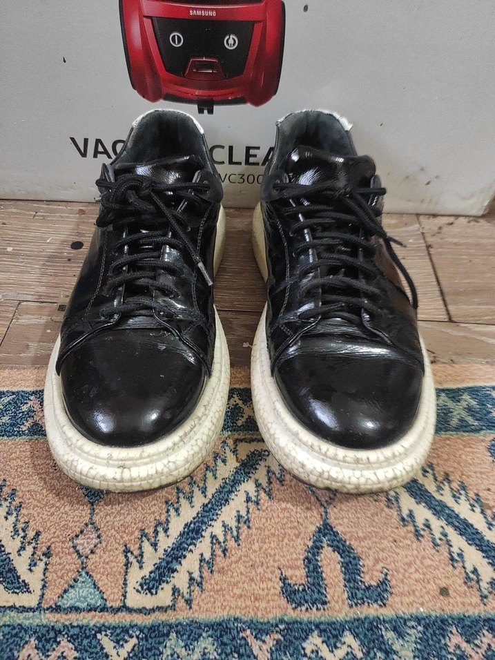 Hotiç marka Siyah Platform Topuklu Bağcıklı erkek Spor Ayakkabı - Görsel 2