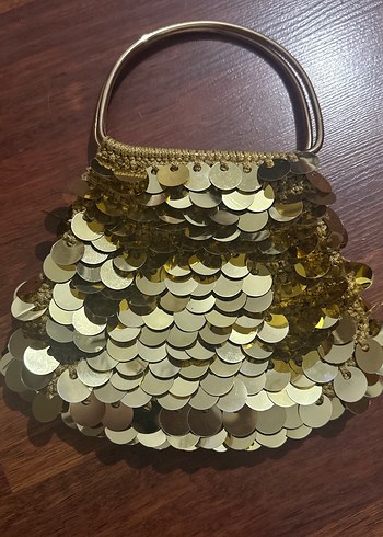 Mango Parlak Altın Payetli Kadın Çantası