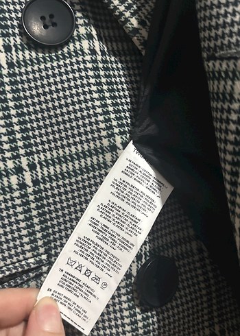 40 Beden yeşil Renk Kadın Gri Yeşil Ekose Düğmeli Blazer Ceket