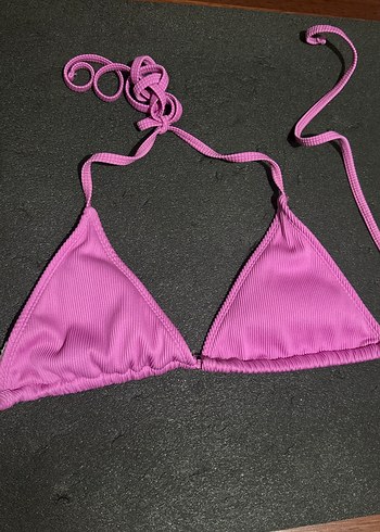 Pembe Strappy Bikini Üstü